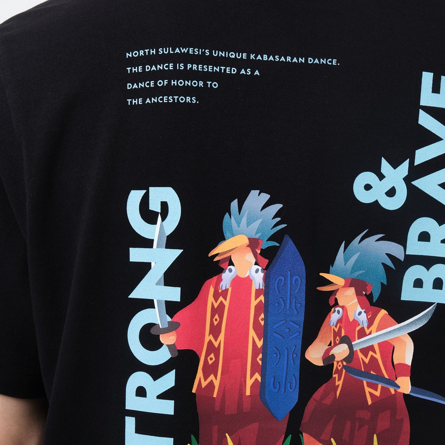 INDONESIA KABASARAN DANCE T-SHIRT (BASIC FIT) BLACK