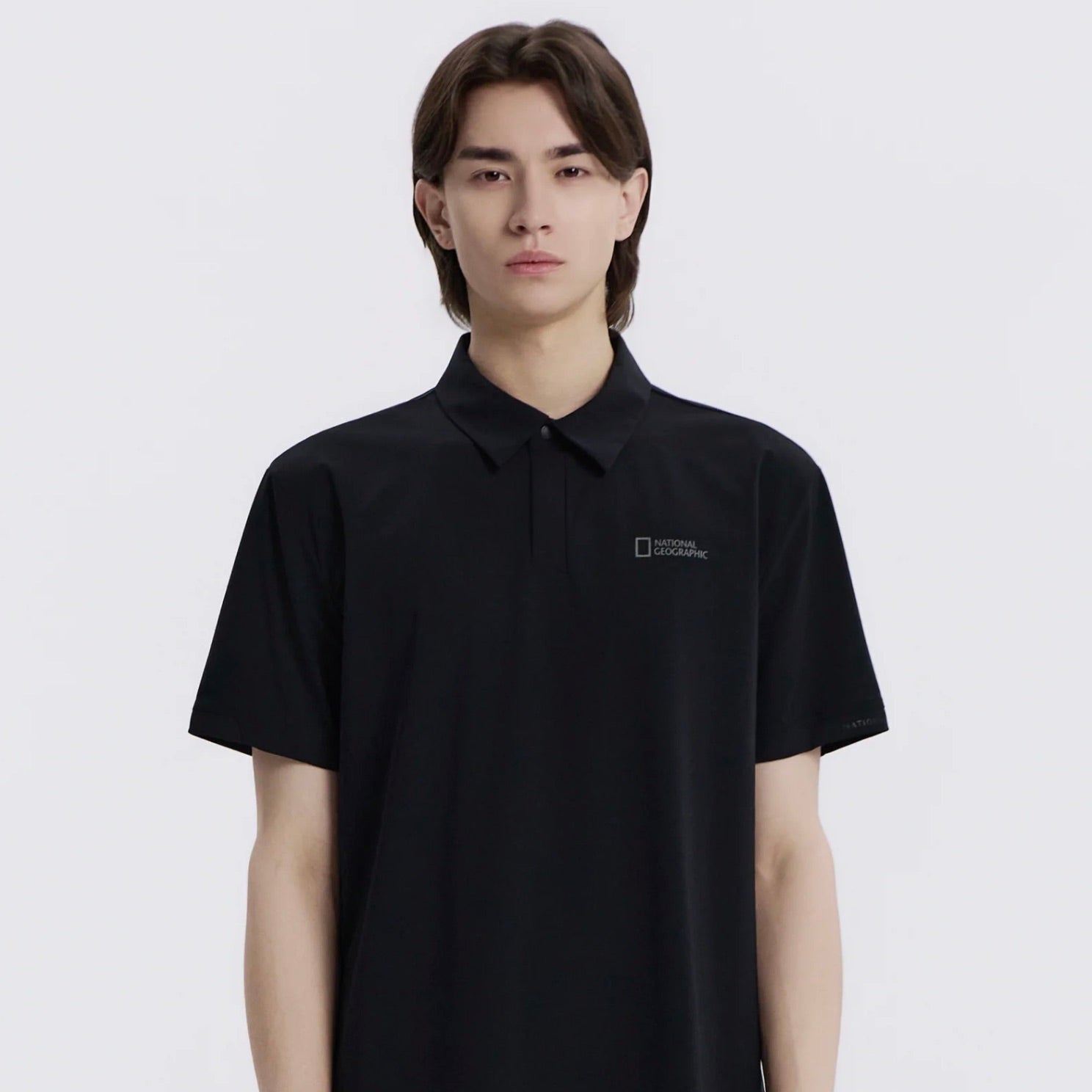COOLING STRETCH SHORT SLEEVE POLO SHIRT BLACK