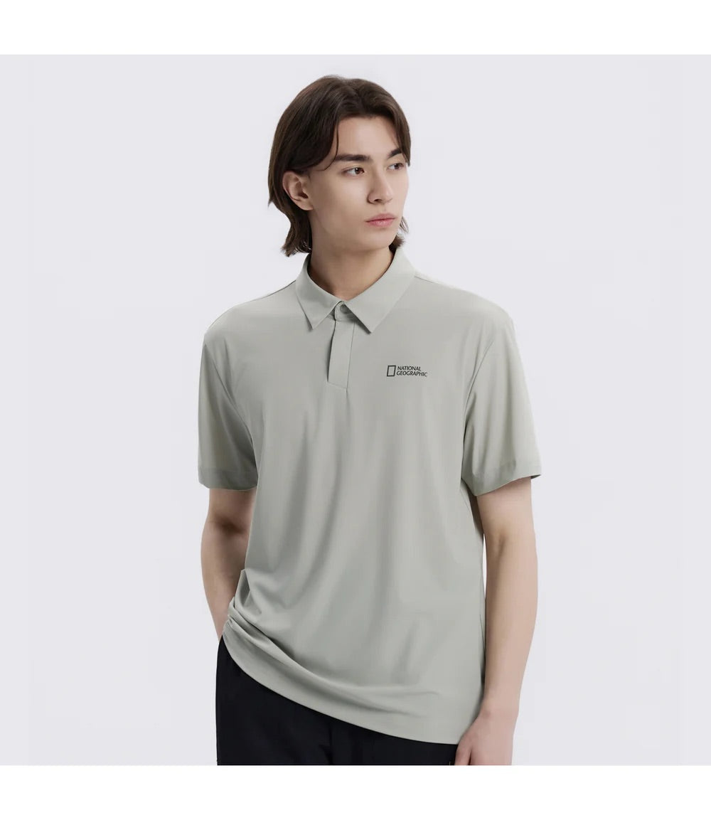 COOLING STRETCH SHORT SLEEVE POLO SHIRT LIGHT KHAKI