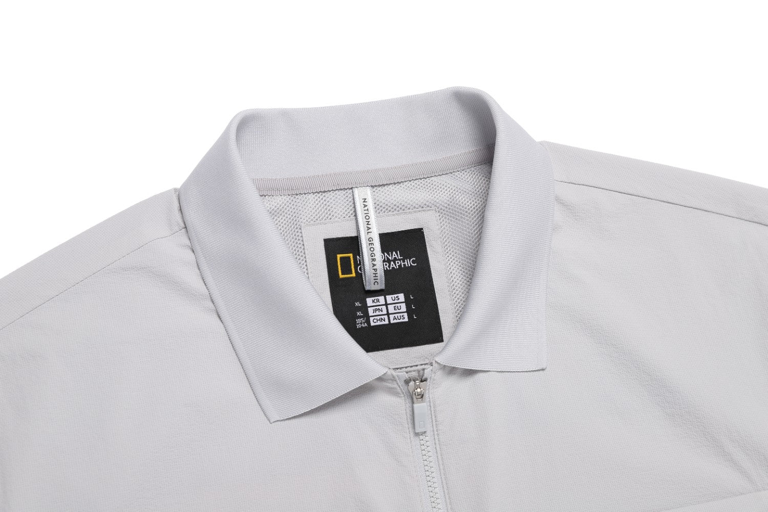 AIR SEERSUCKER HALF-ZIP BASIC FIT POLO SHIRT URBAN ICE