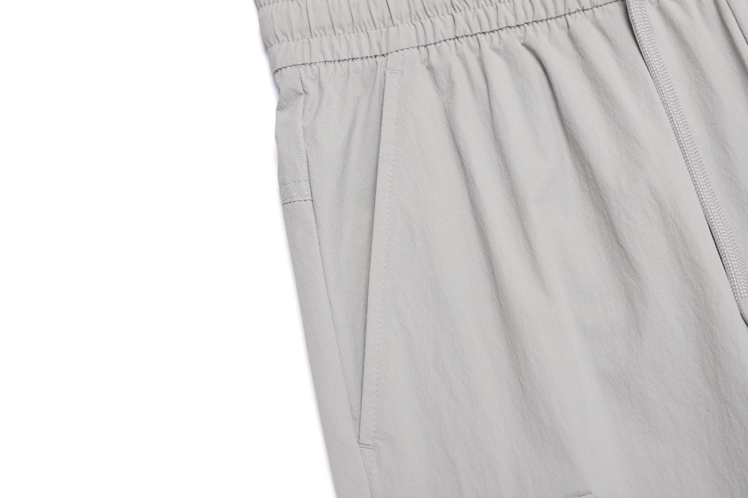ADELIE STRETCH SEMI LOOSE FIT CARGO JOGGER PANTS L/GREY