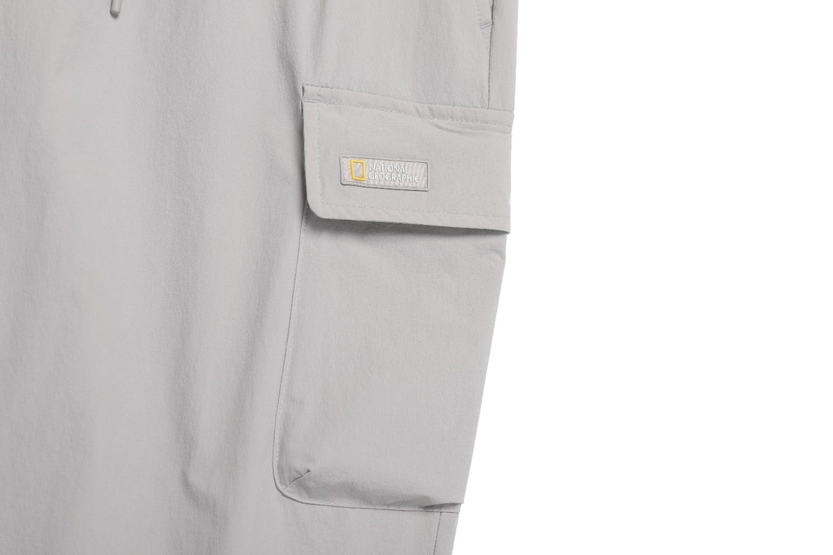ADELIE STRETCH SEMI LOOSE FIT CARGO JOGGER PANTS L/GREY
