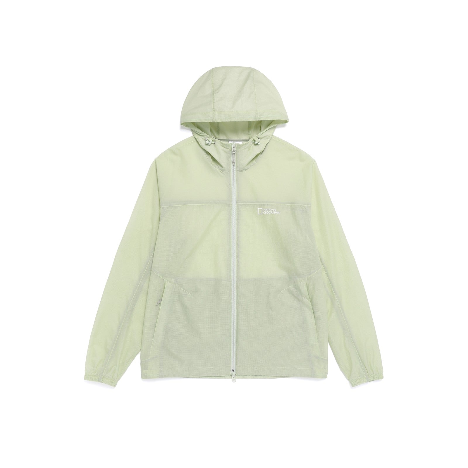 LIGHT PACK HOODED FULL ZIP UP WINDBREAKER LIGHT JADE