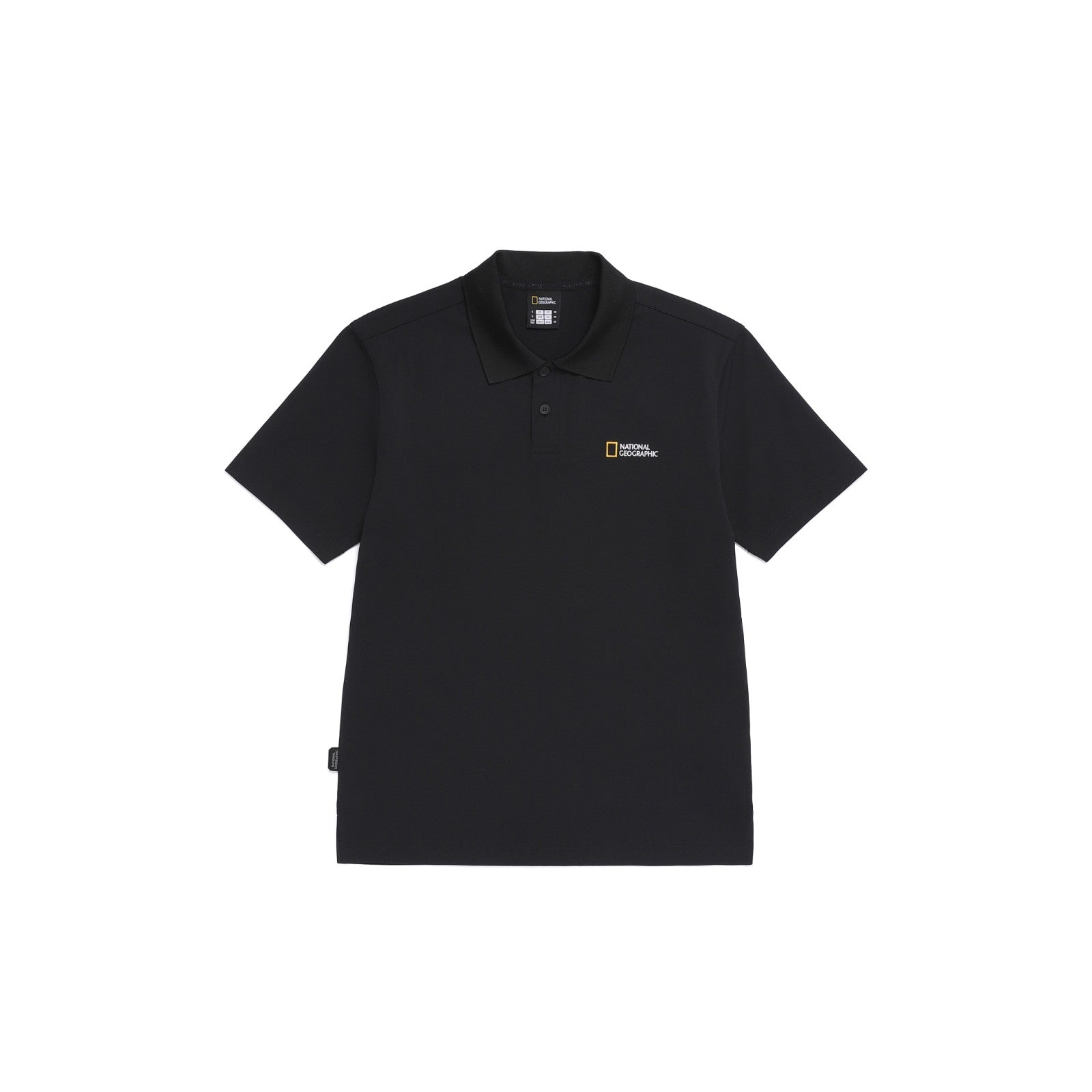 CARIDI PIQUE SHORT SLEEVE COLLAR T-SHIRT BLACK