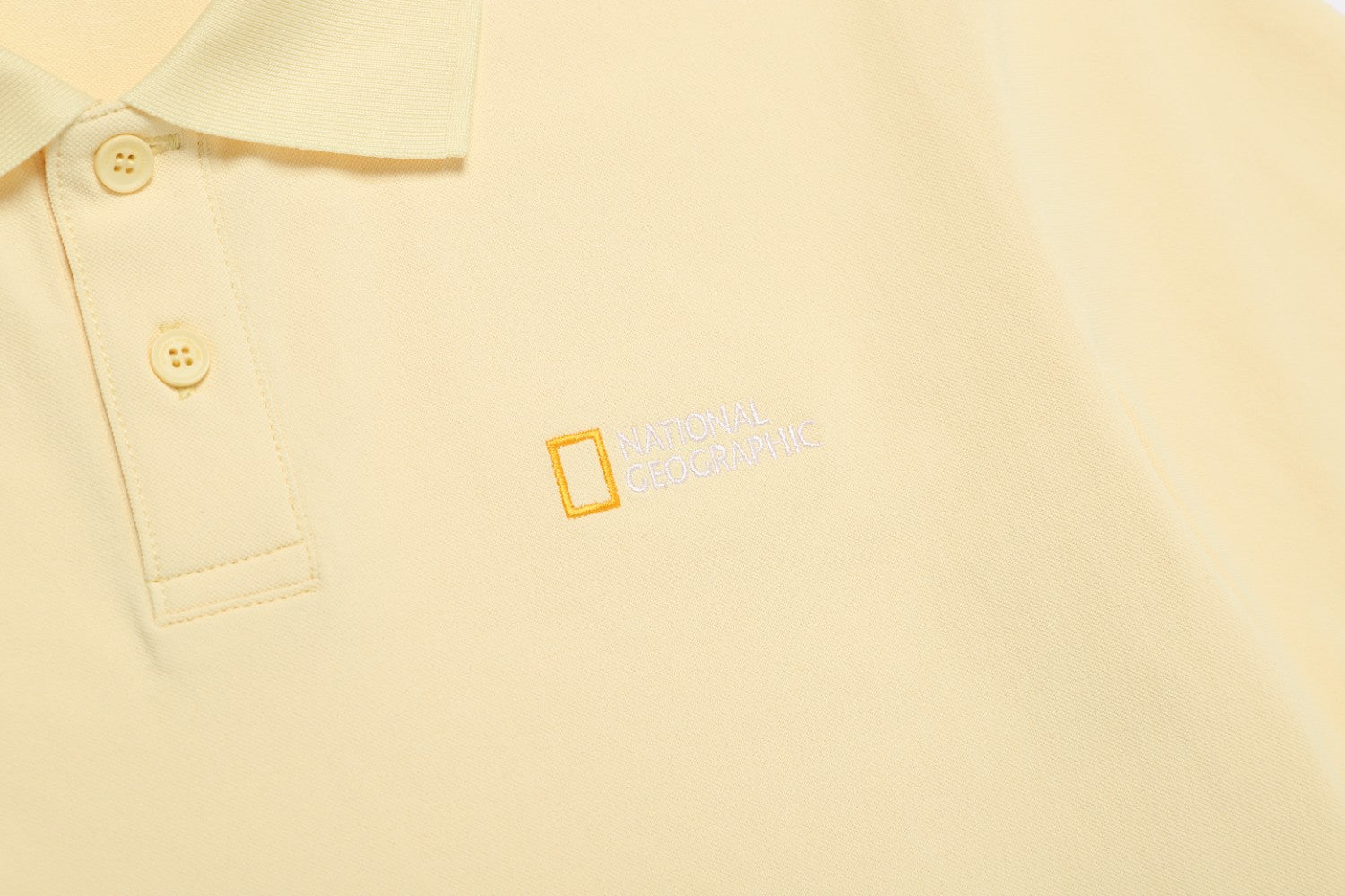 CARIDI PIQUE SHORT SLEEVE COLLAR T-SHIRT PALE YELLOW
