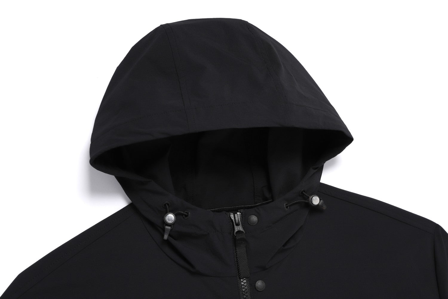 WOMEN'S ADELIE COOL-TOUCH STRETCH OVERFIT HOODED FULL ZIP-UP BLACK