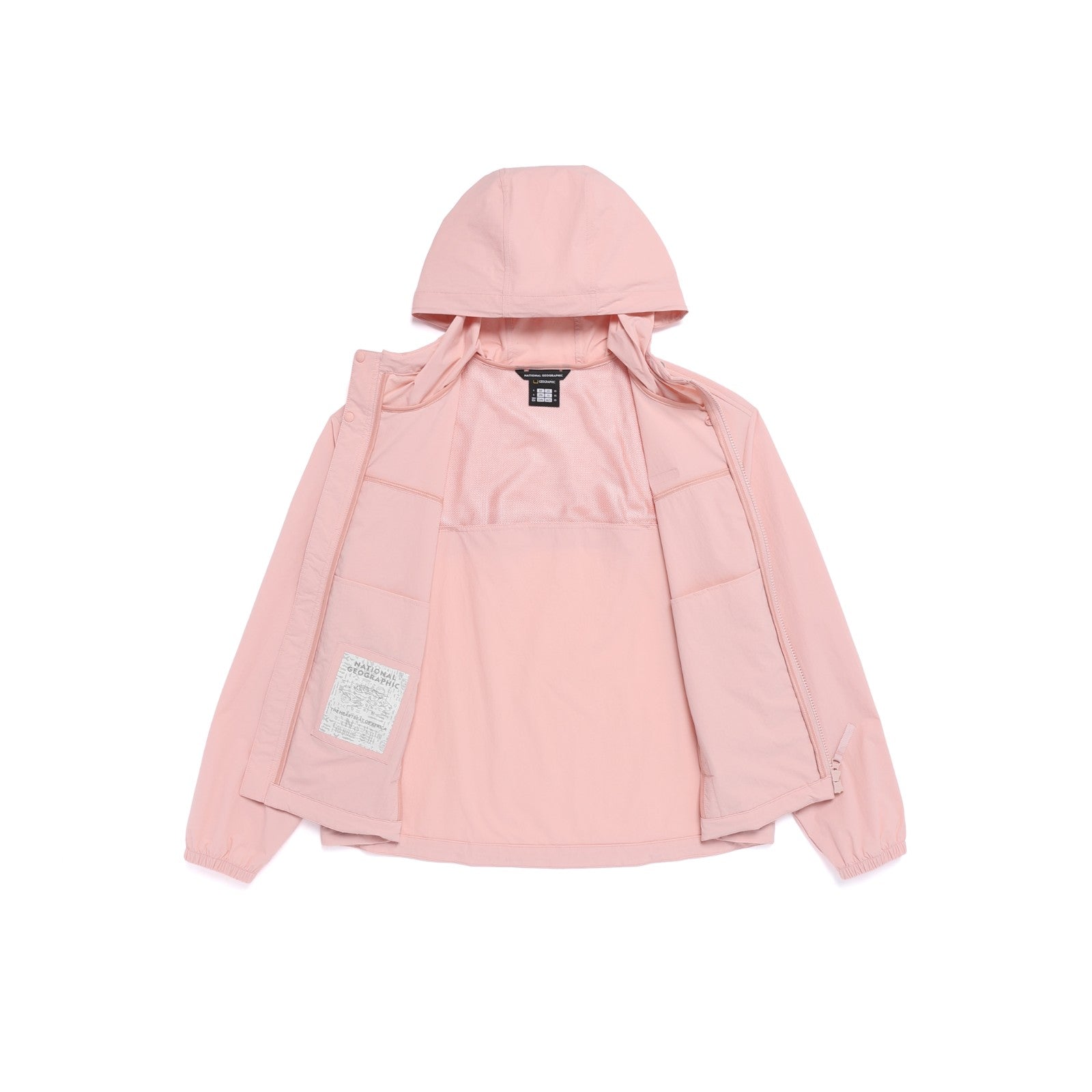 WOMEN'S ADELIE COOL-TOUCH STRETCH OVERFIT HOODED FULL ZIP-UP SILVER PINK