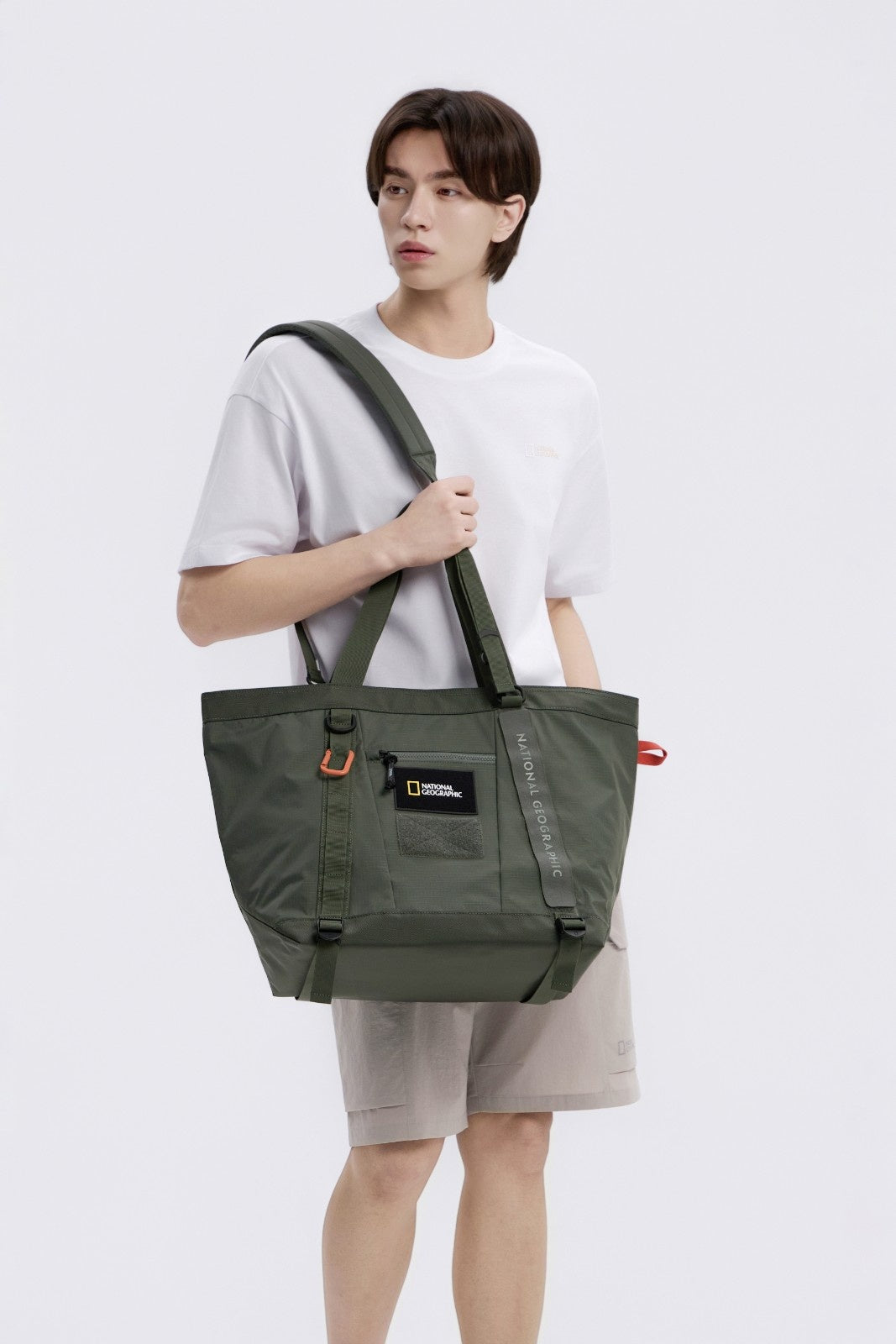 CREST TOTE BACK KHAKI