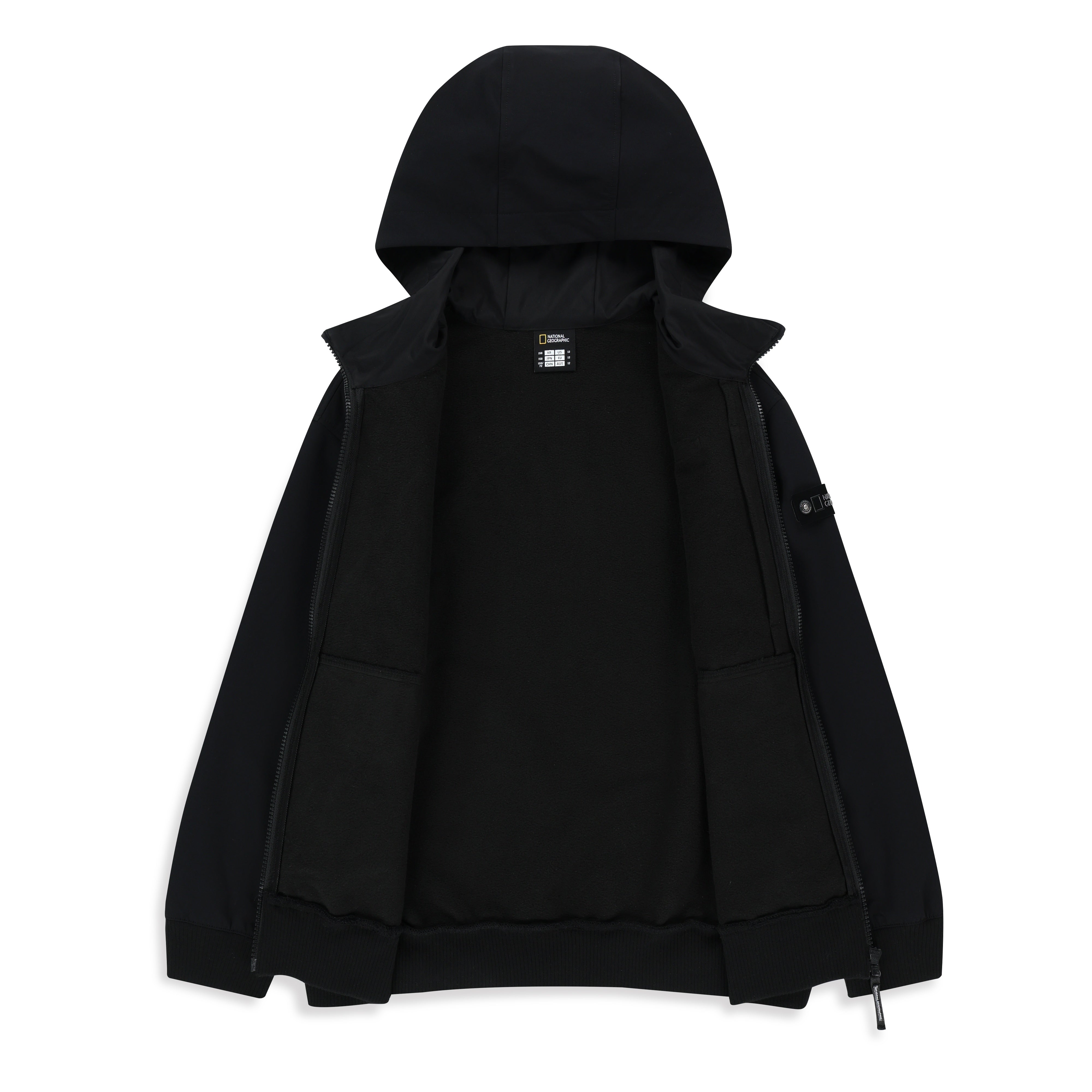 KIDS ADVENTURE ARCHELON DOUBLE-WARM HOODIE FULL ZIP UP CARBON BLACK