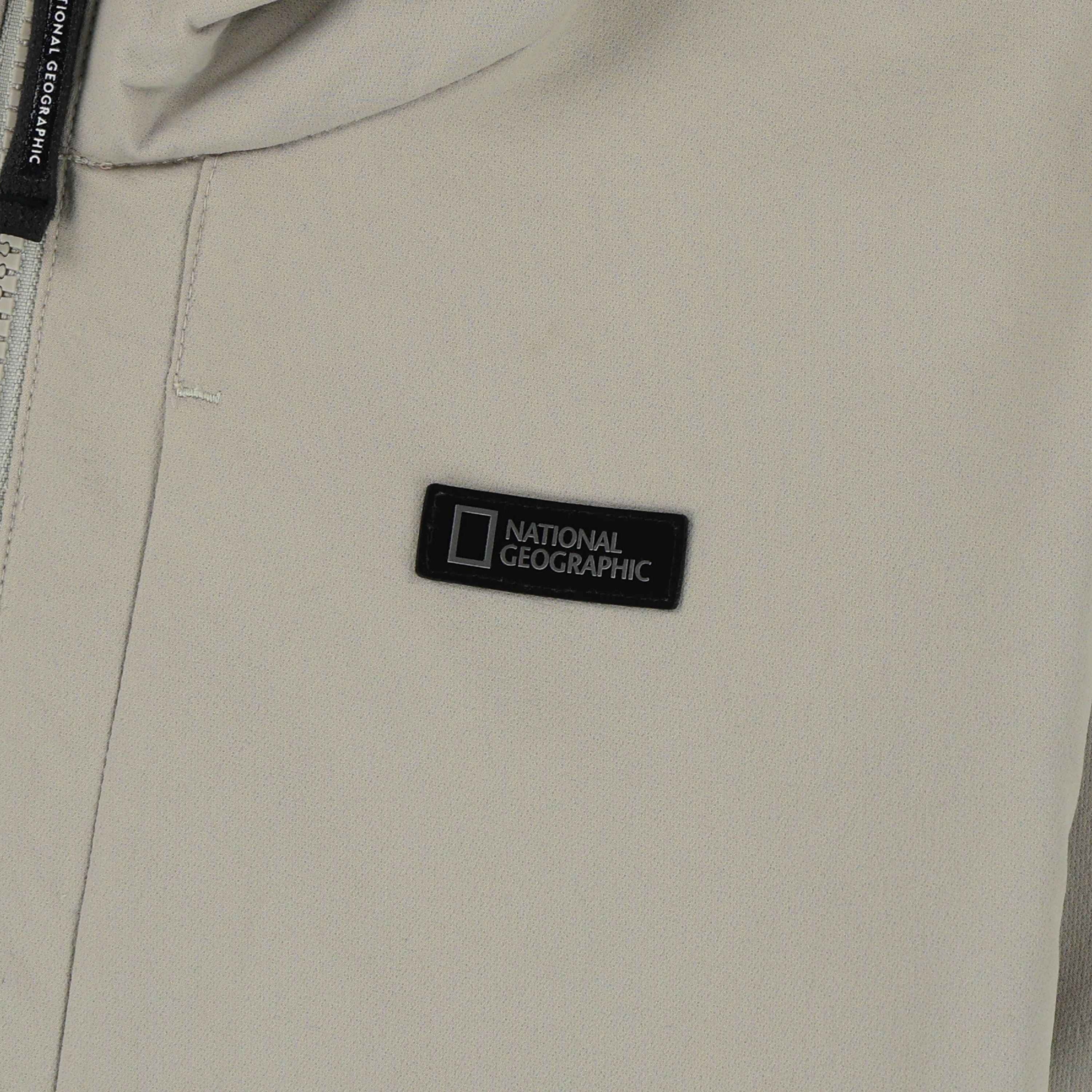 KIDS ADVENTURE ARCHELON DOUBLE-WARM HOODIE FULL ZIP UP GRAY BEIGE