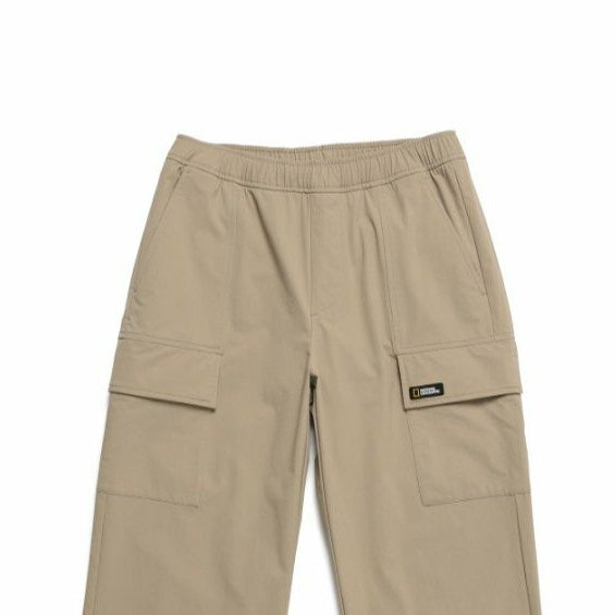 ARCHELON STRETCHED WOVEN STRAIGHT PANTS L/KHAKI