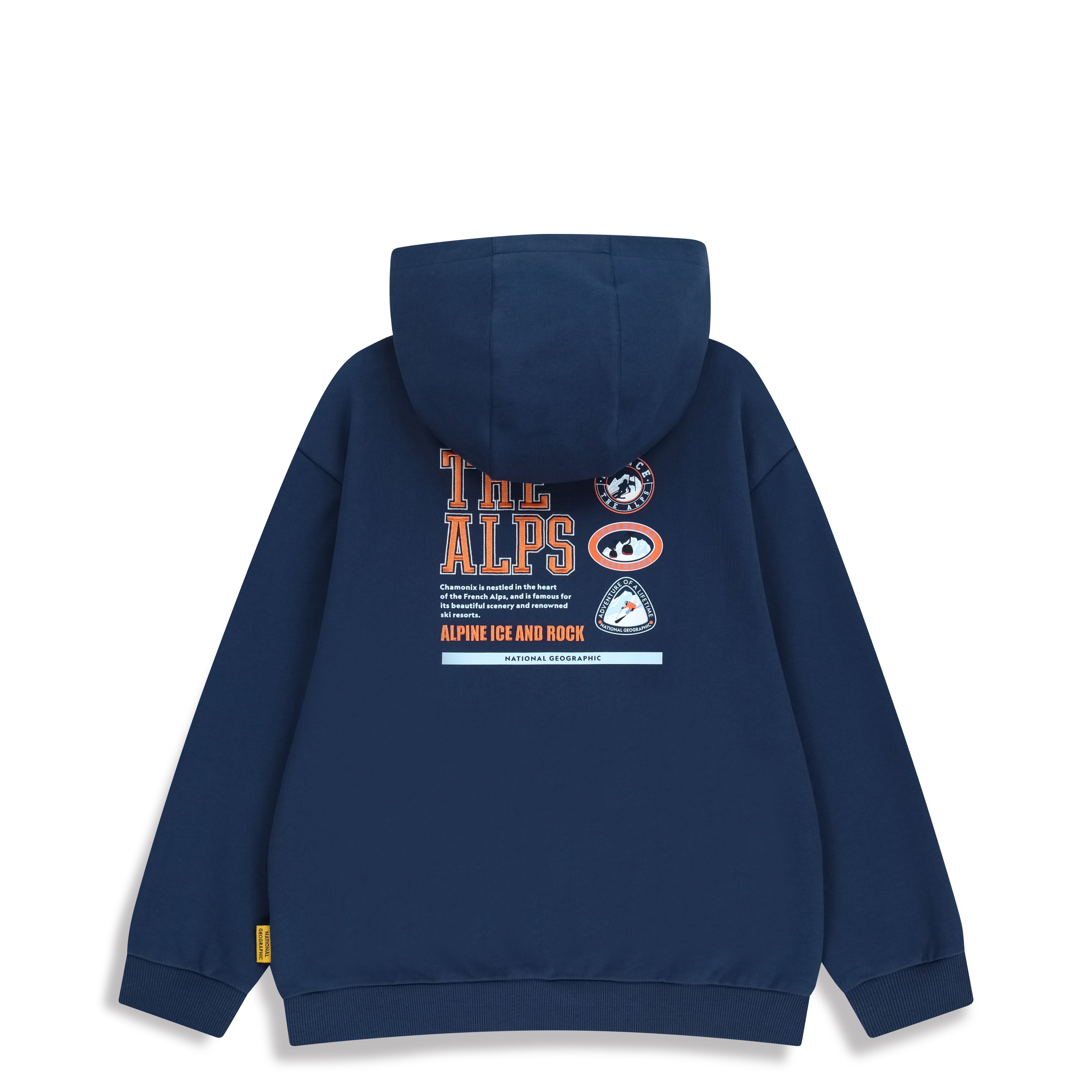 KIDS SEASONAL BACKGRAPHIC HOODIE (BRUSHED) NAVY