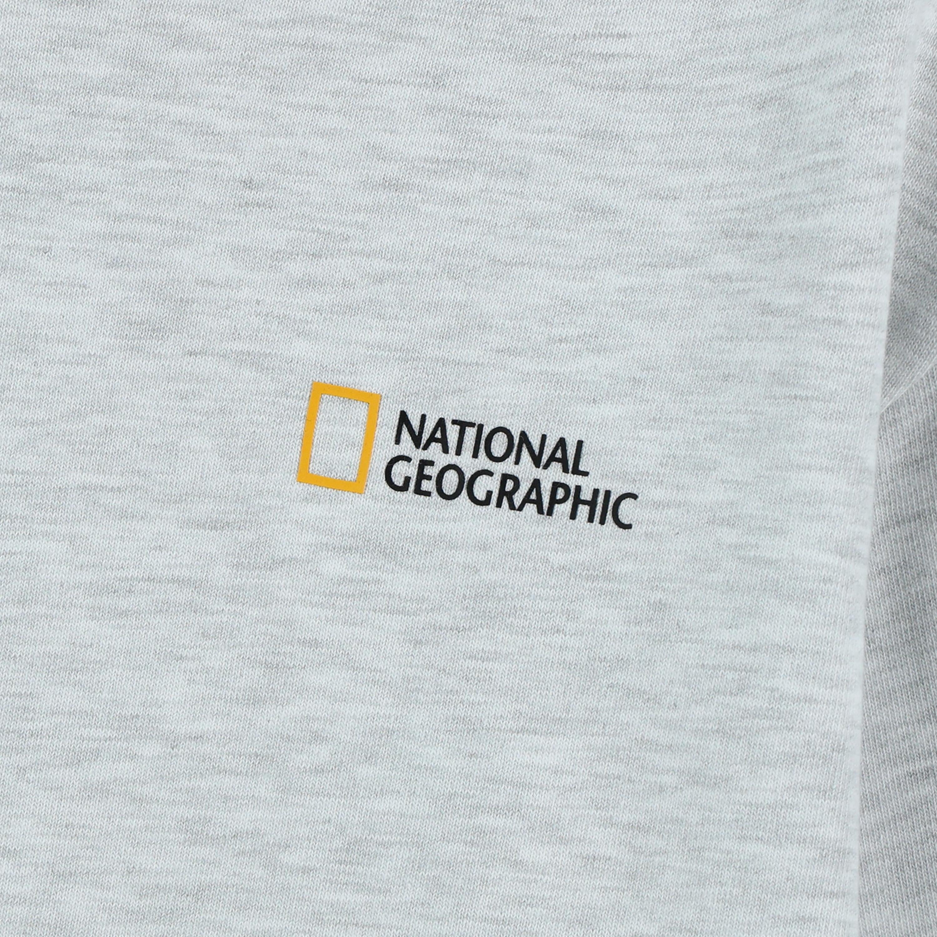 KIDS SEASONAL BACKGRAPHIC HOODIE (BRUSHED) WHITE MELANGE