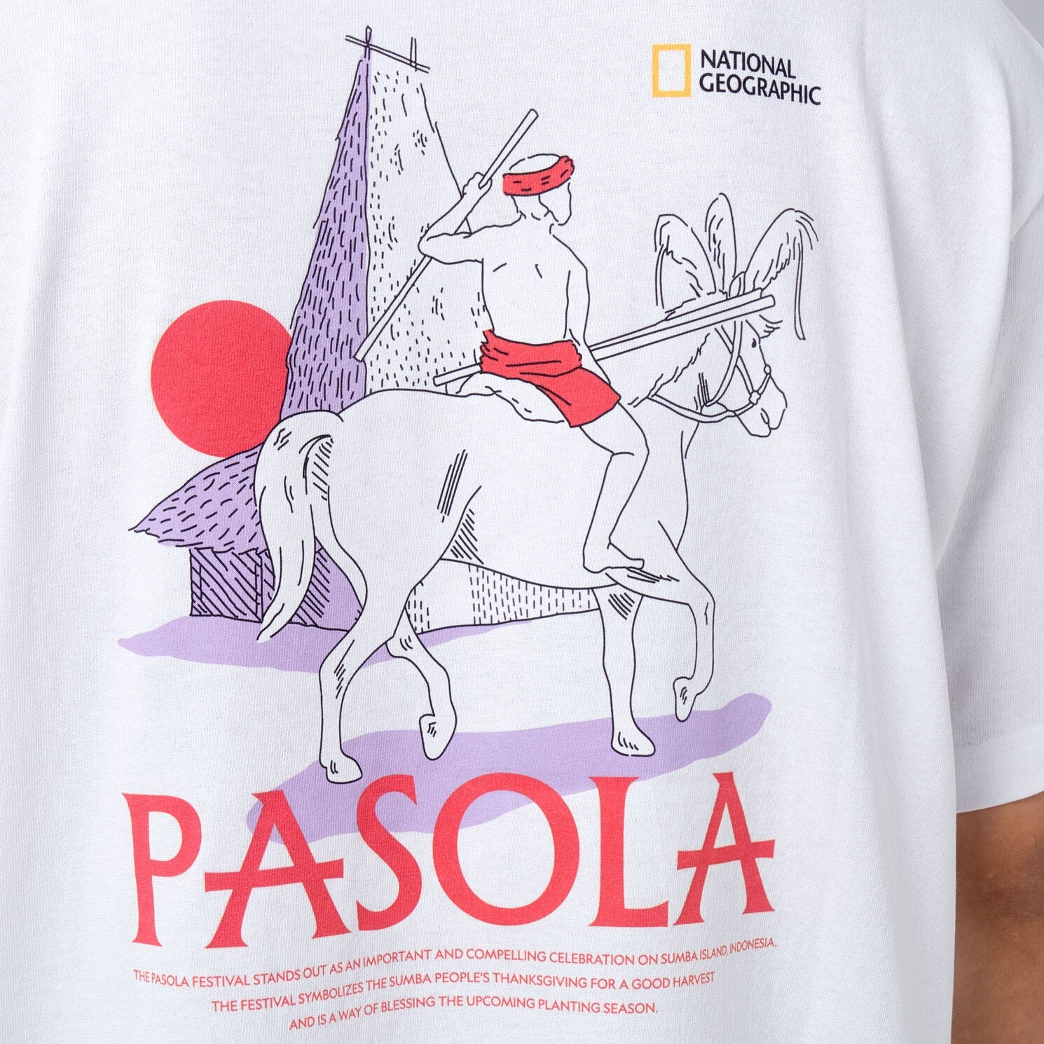 INDONESIA PASOLA T-SHIRT (SEMI OVER FIT) WHITE