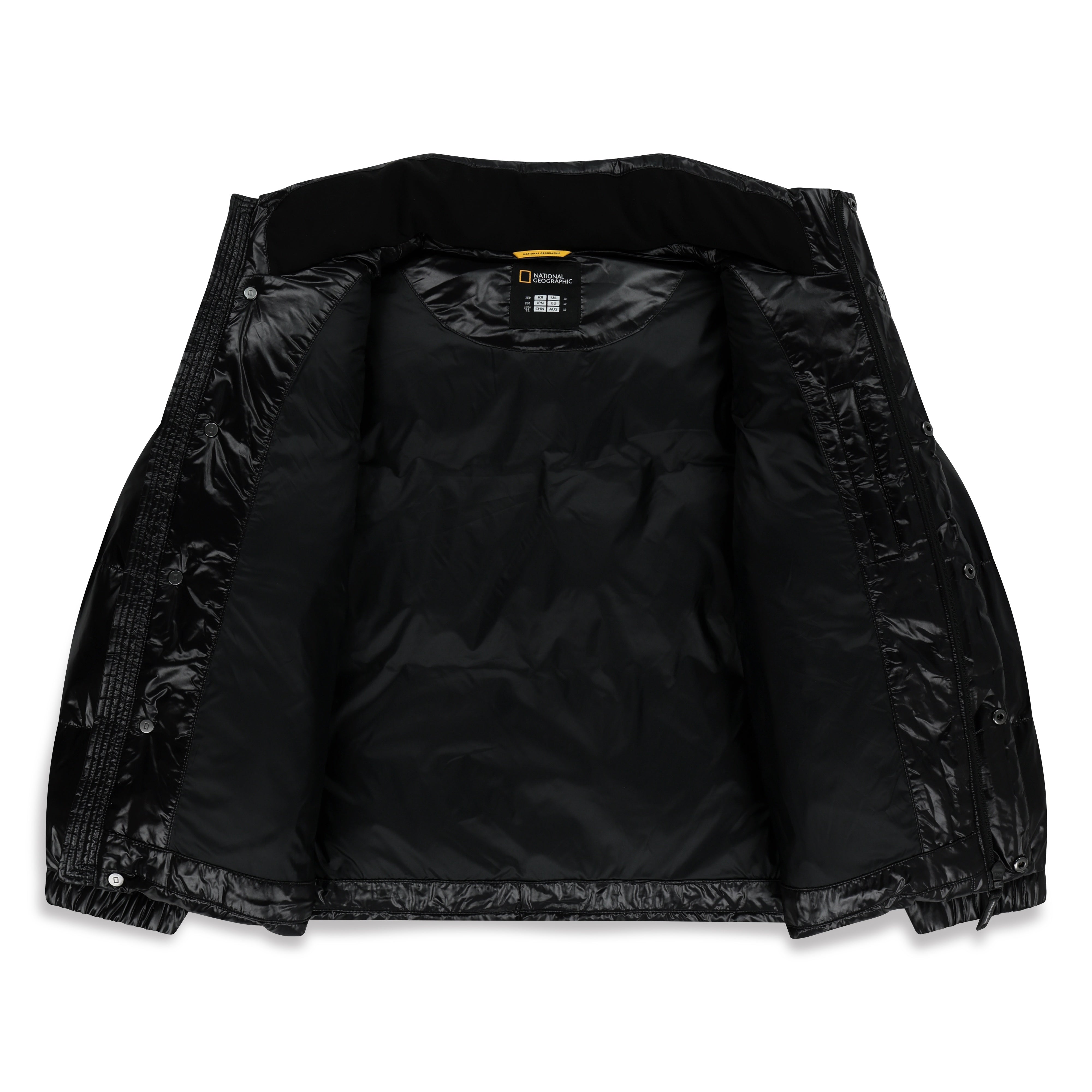 KIDS GLOSSY 2 WAY PADDING JUMPER CARBON BLACK