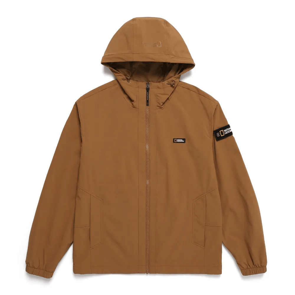 ARCHELON STRETCHED WOVEN ZIP-UP HOODIE S/ORANGE