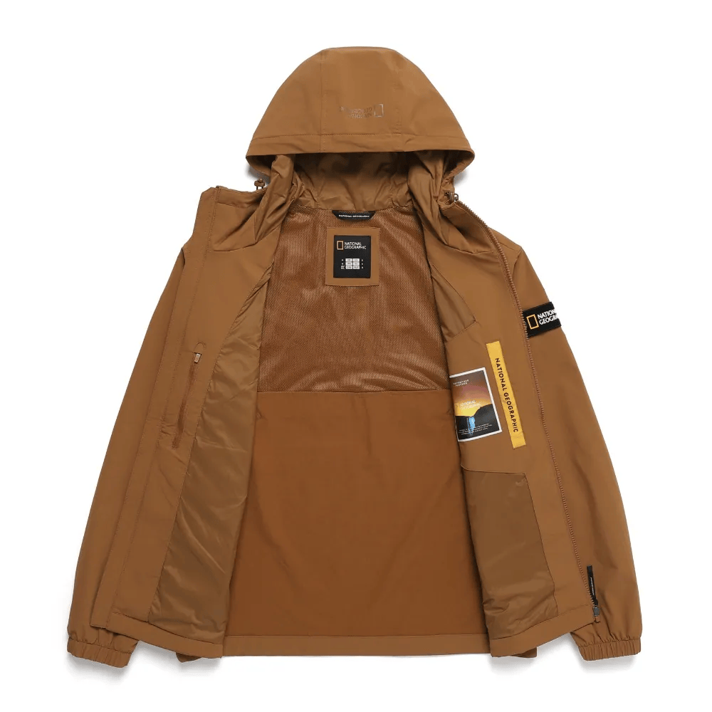 ARCHELON STRETCHED WOVEN ZIP-UP HOODIE S/ORANGE