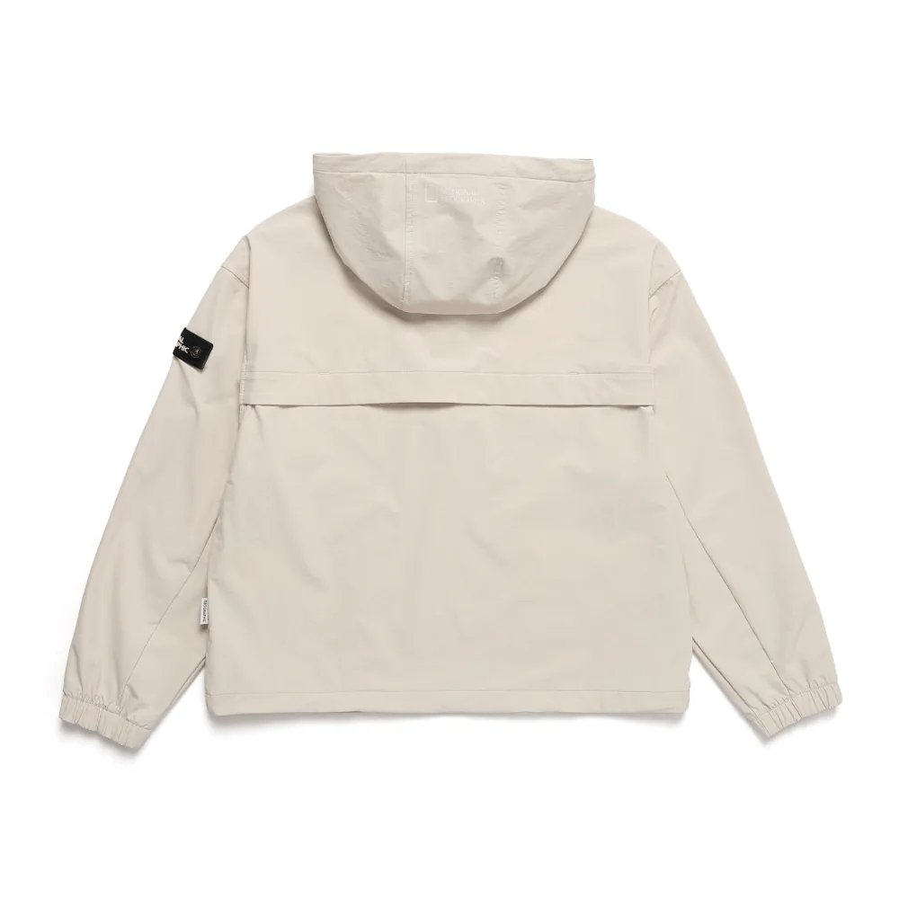 WOMEN'S ARCHELON STRETCHED WOVEN HOODIE ANORAK L/BEIGE