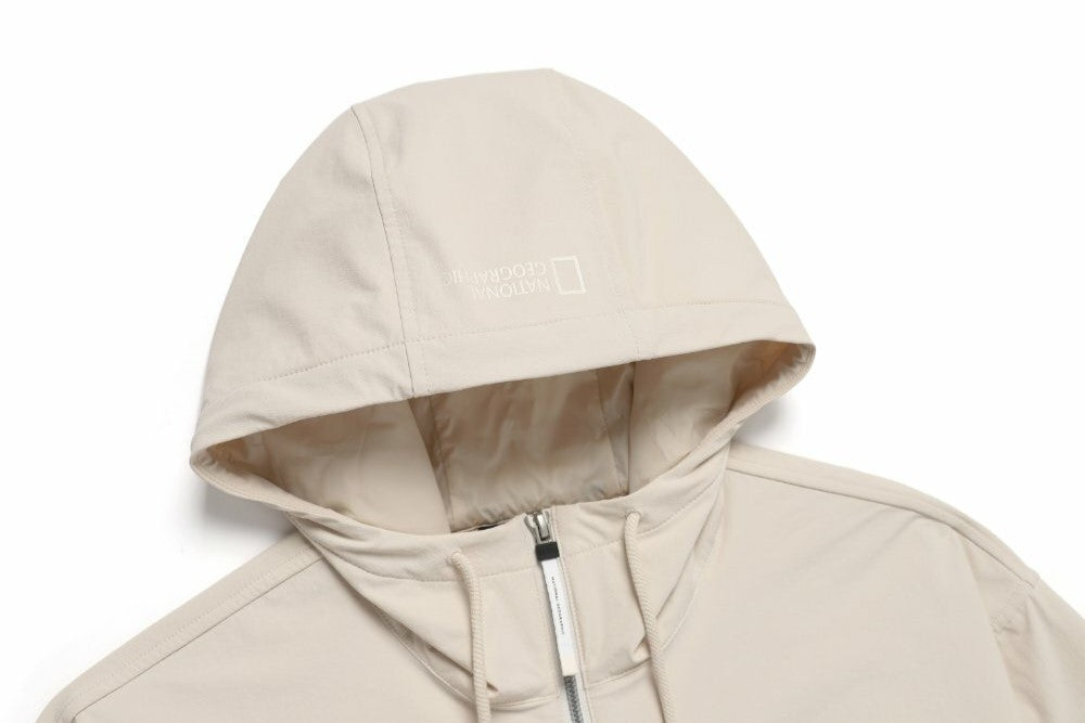 WOMEN'S ARCHELON STRETCHED WOVEN HOODIE ANORAK L/BEIGE