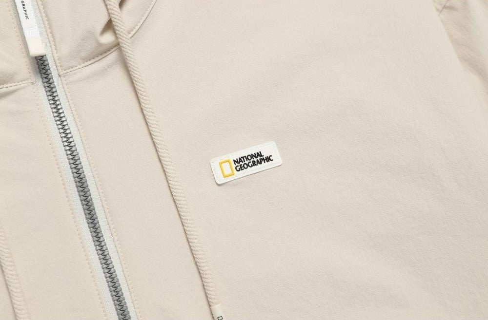 WOMEN'S ARCHELON STRETCHED WOVEN HOODIE ANORAK L/BEIGE