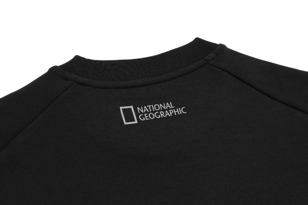 CANI SLEEVE POCKET SMALL LOGO SEMI-OVERFIT SWEATSHIRT CARBON BLACK