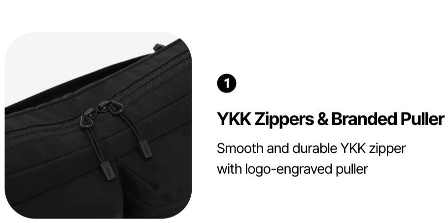 DOUBLE POCKET CROSSBODY BAG BLACK