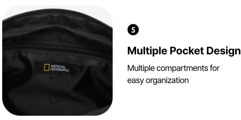 DOUBLE POCKET CROSSBODY BAG BLACK