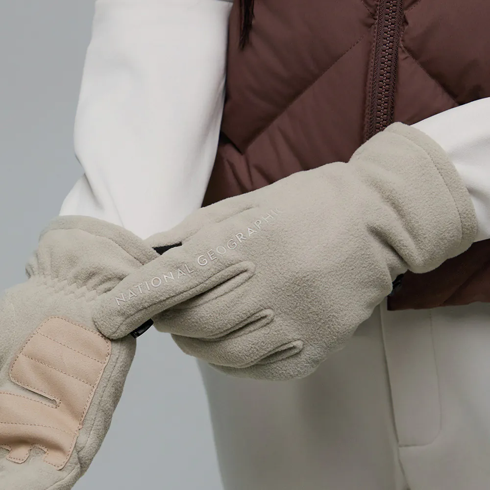 FLEECE GLOVES BEIGE