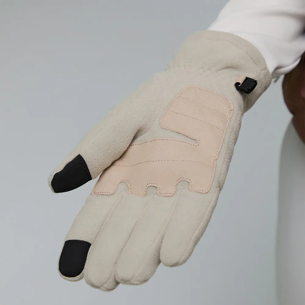 FLEECE GLOVES BEIGE