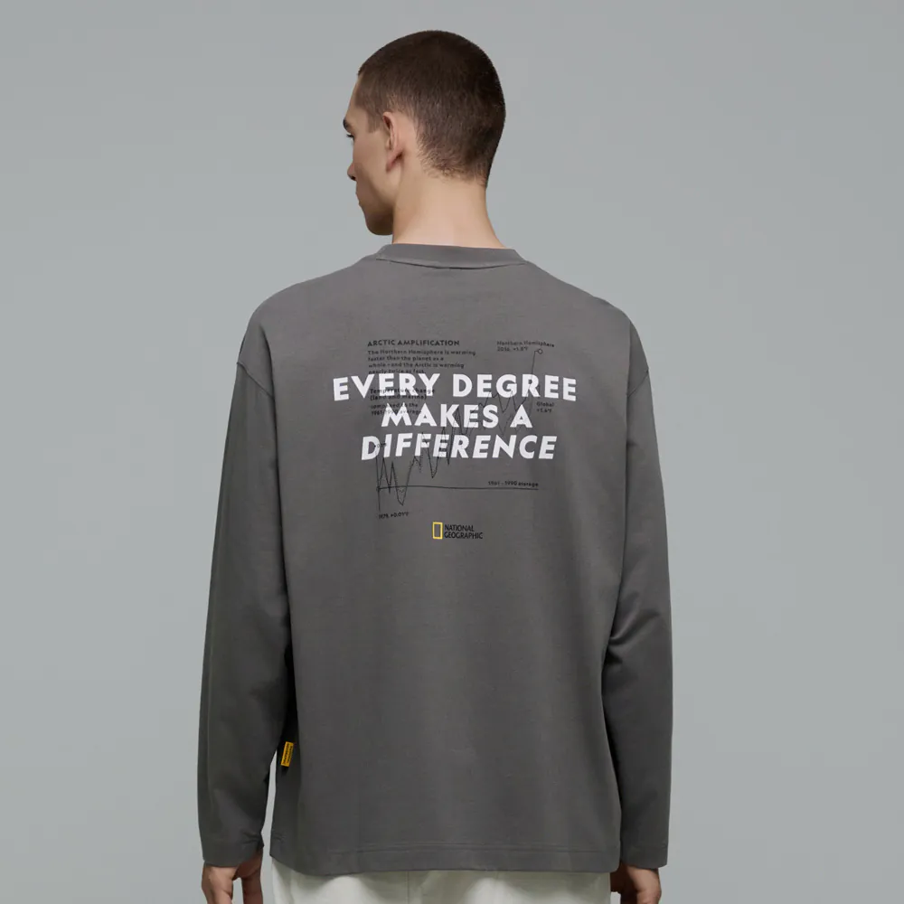 GLACIER CONCEPT GRAPHIC L/TEE STONE GREY