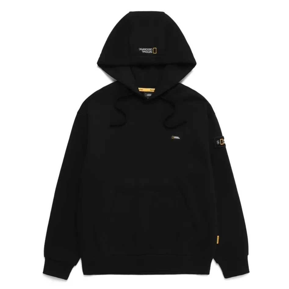 GLACIER CONCEPT GRAPHIC SEMI-OVERSIZE HOODIE CARBON BLACK