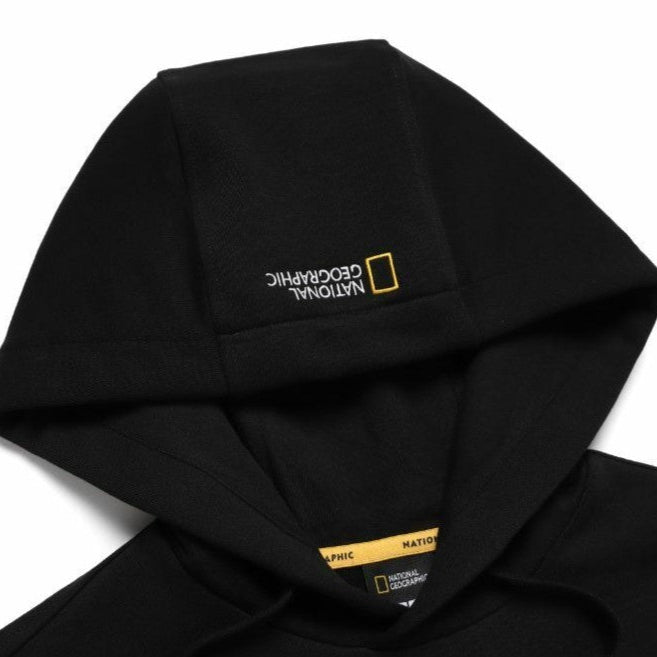 GLACIER CONCEPT GRAPHIC SEMI-OVERSIZE HOODIE CARBON BLACK