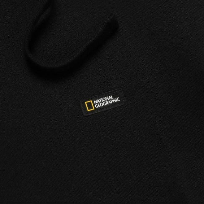 GLACIER CONCEPT GRAPHIC SEMI-OVERSIZE HOODIE CARBON BLACK