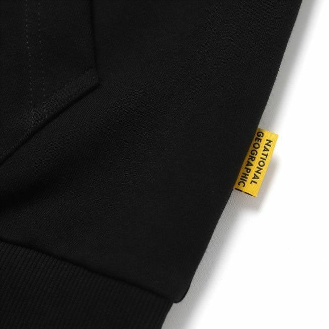 GLACIER CONCEPT GRAPHIC SEMI-OVERSIZE HOODIE CARBON BLACK