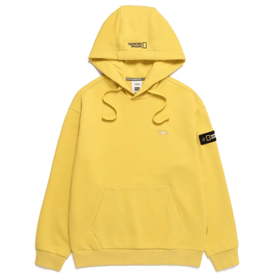 GLACIER CONCEPT GRAPHIC SEMI-OVERSIZE HOODIE LM MUSTARD