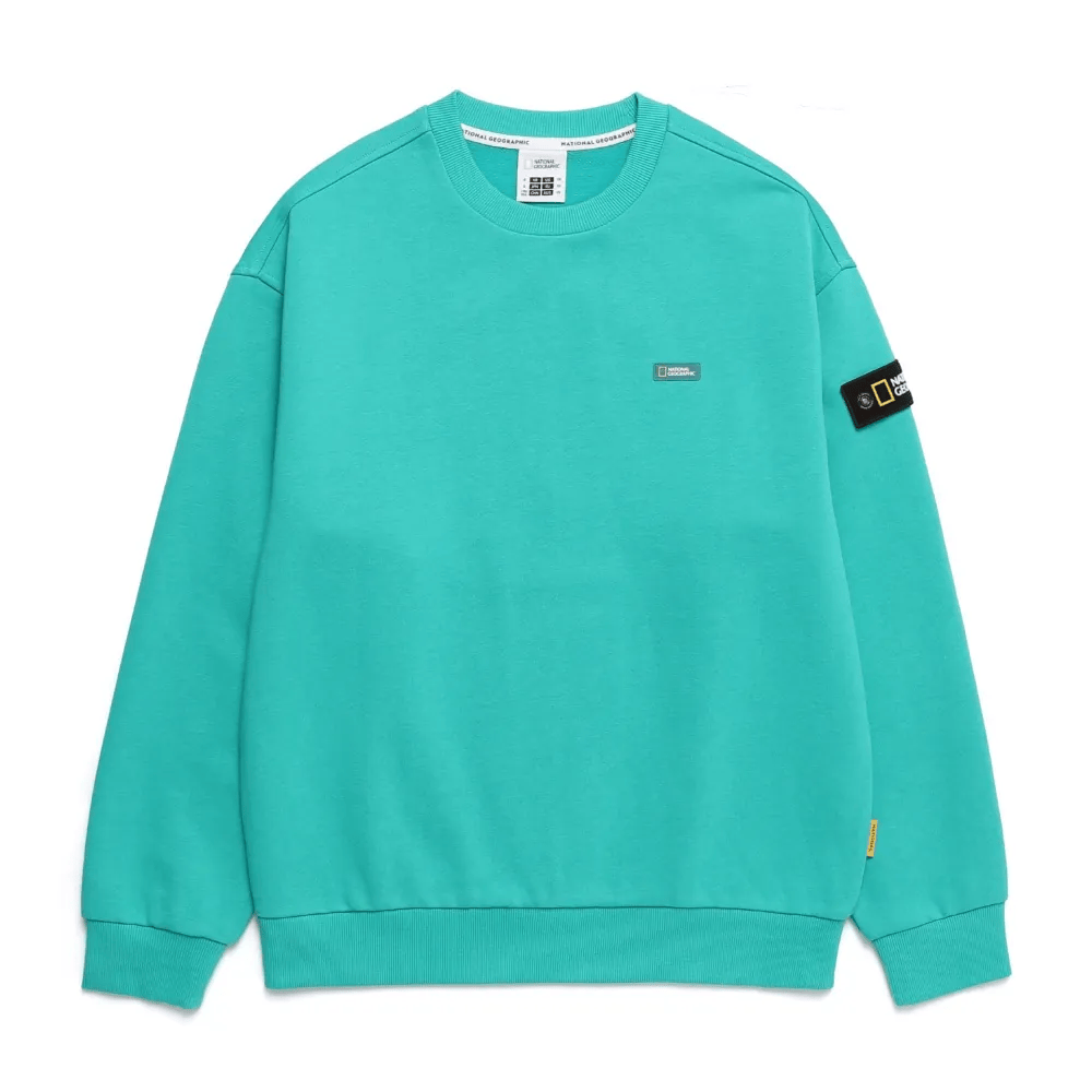 UNISEX GLACIER GRAPHIC SEMI-OVERSIZED SWEATSHIRT - MINT