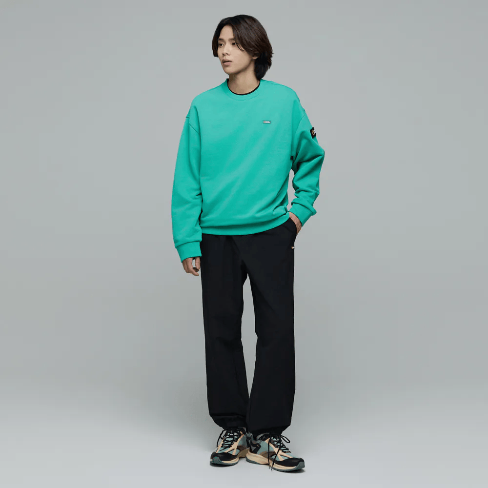 UNISEX GLACIER GRAPHIC SEMI-OVERSIZED SWEATSHIRT - MINT