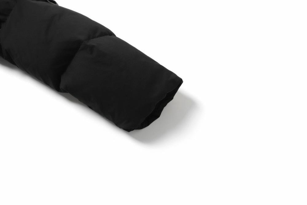 (HUNGARIAN GOOSE DOWN) WOMEN'S GOLDEN MOLE CROPPED HOODIE DOWN JACKET CARBON BLACK