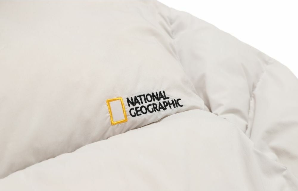 (HUNGARIAN GOOSE DOWN) WOMEN'S GOLDEN MOLE CROPPED HOODIE DOWN JACKET ICE GREY