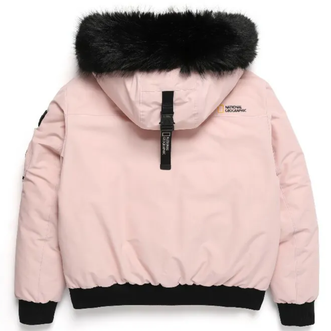 WOMEN'S TARUGA FUR TRIM HOODIE DOWN JACKET INDI PINK