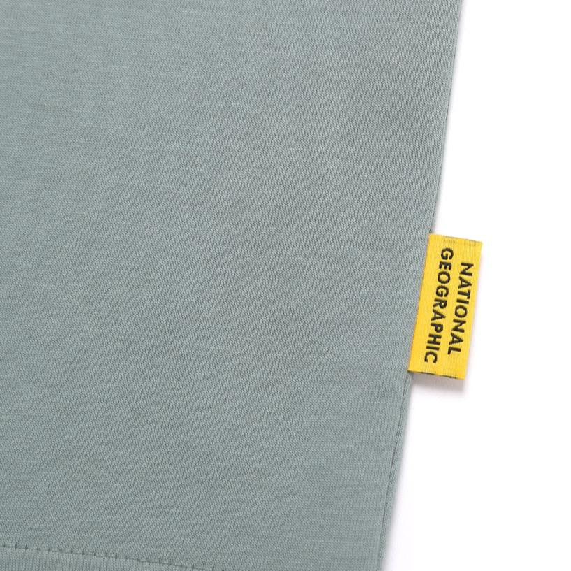 UNISEX SEMI-OVER FIT SUPIMA H/TEE KHAKI GREEN