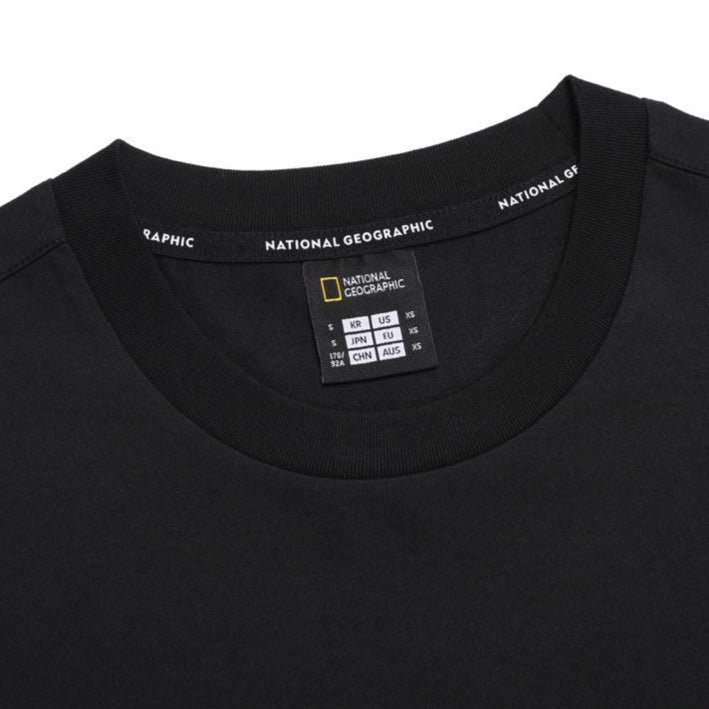 UNISEX SEMI-OVER FIT SUPIMA H/TEE CARBON BLACK