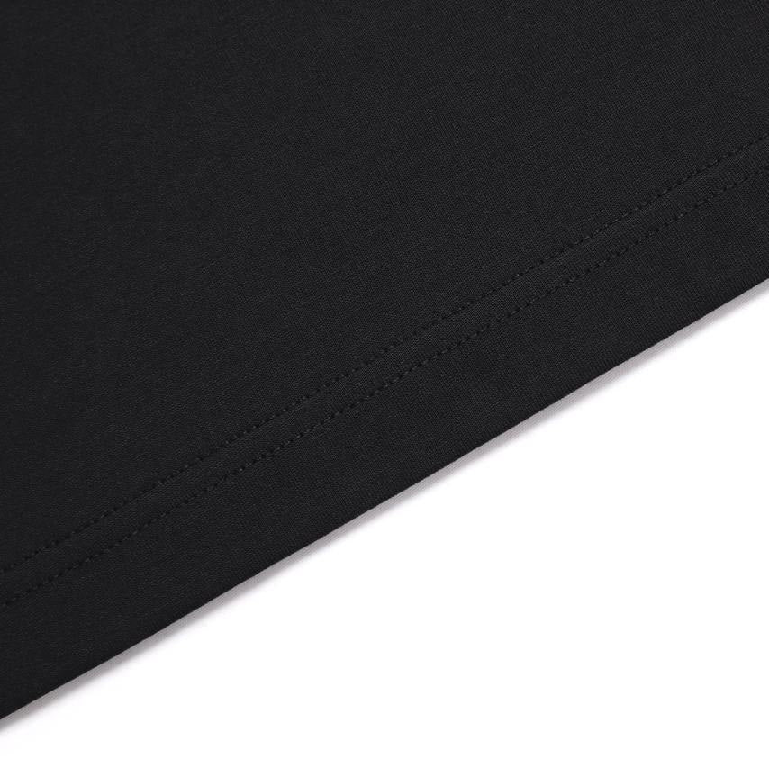 UNISEX SEMI-OVER FIT SUPIMA H/TEE CARBON BLACK