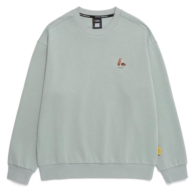 ANIMAL WAPPEN SEMI OVER FIT SWEATSHIRT KHAKI GREEN