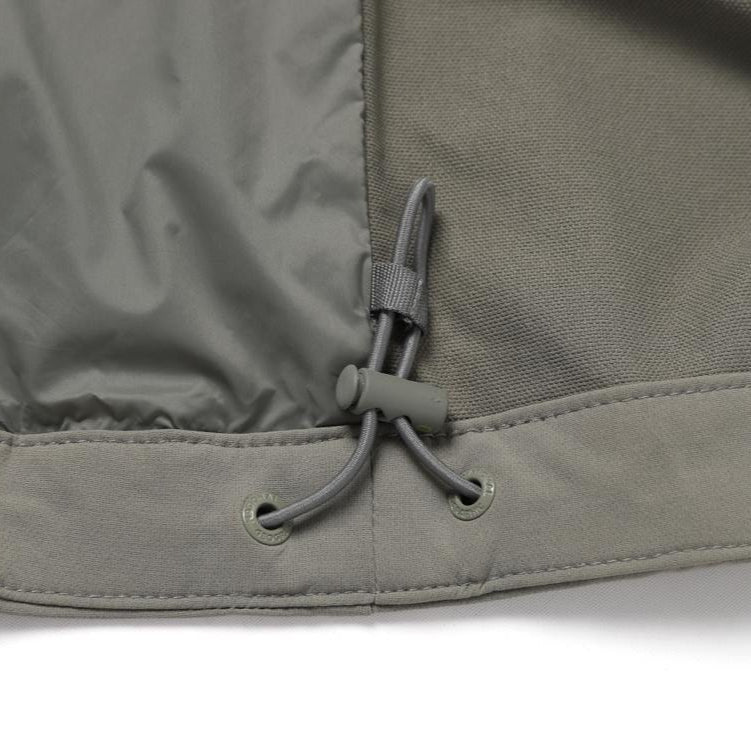 ARCHELON STRETCHED WOVEN ZIP-UP HOODIE LICHEN KHAKI