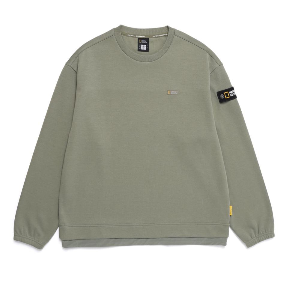 HYBRID SEMI OVER FIT SWEATSHIRT KHAKI