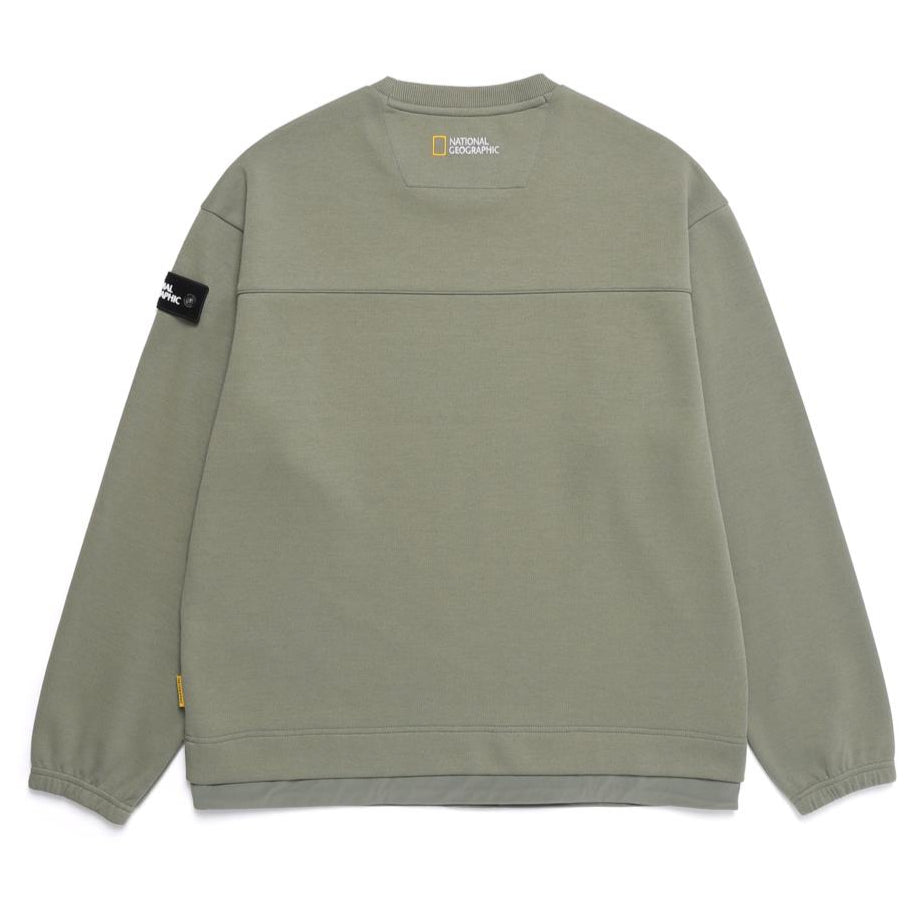 HYBRID SEMI OVER FIT SWEATSHIRT KHAKI