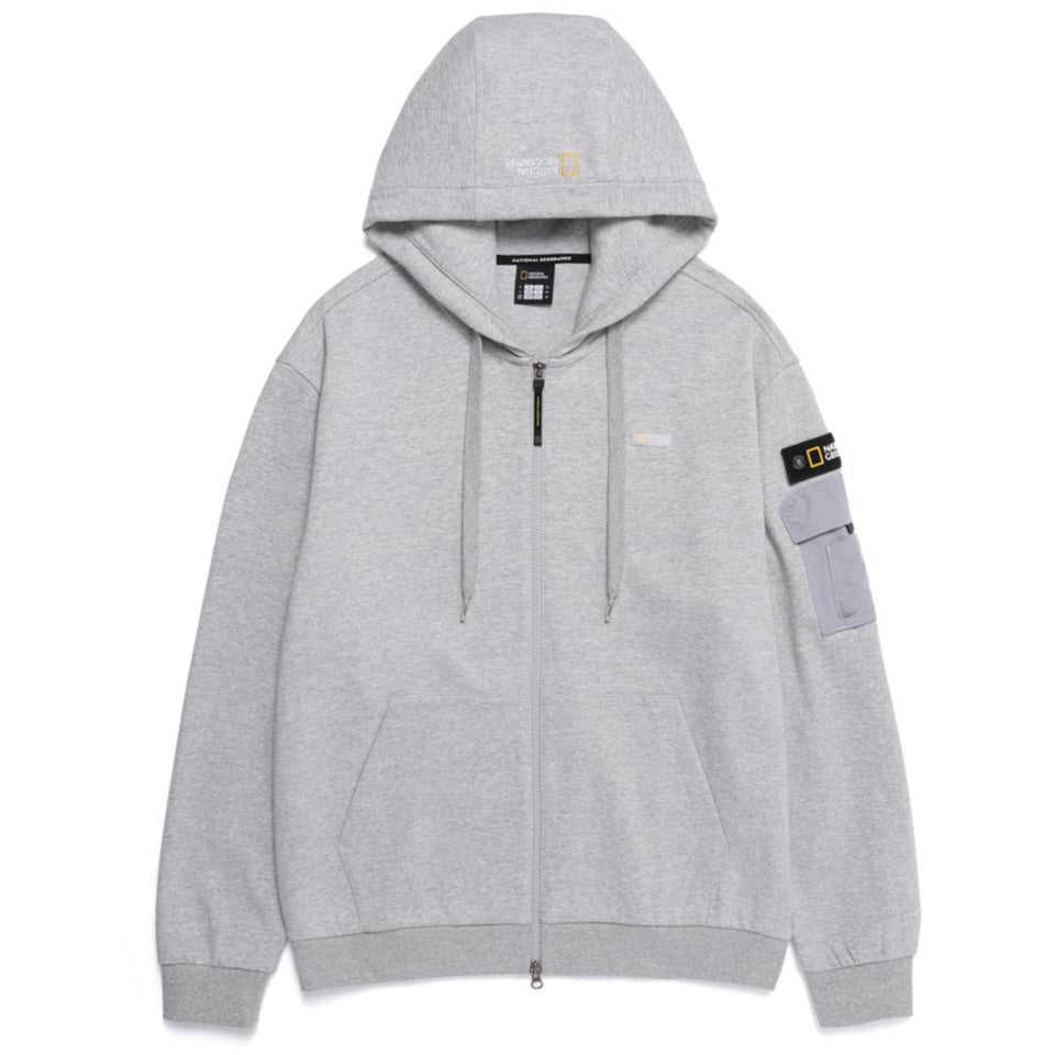 MARGAY FULL ZIP UP HOODIE M/GREY