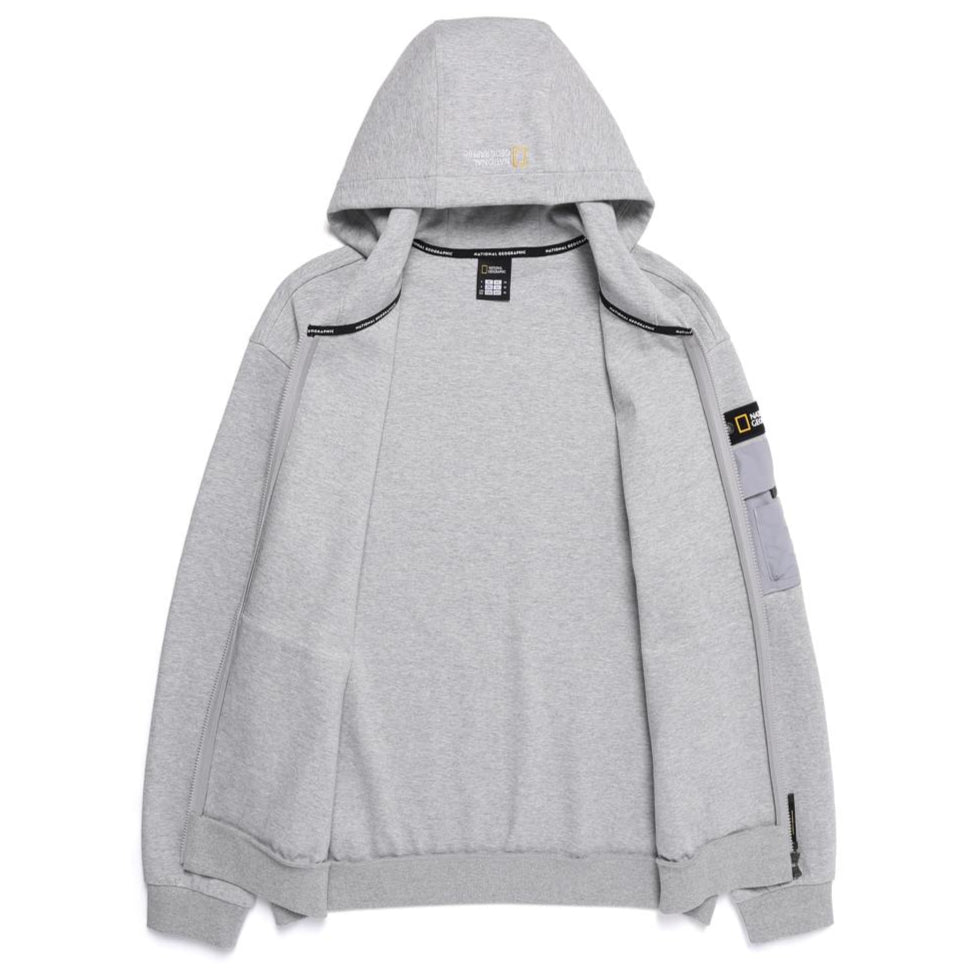 MARGAY FULL ZIP UP HOODIE M/GREY