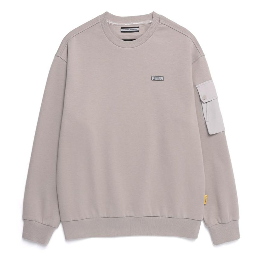 NRN SLEEVE POCKET SEMI-OVER FIT SWEATSHIRT OAK BEIGE